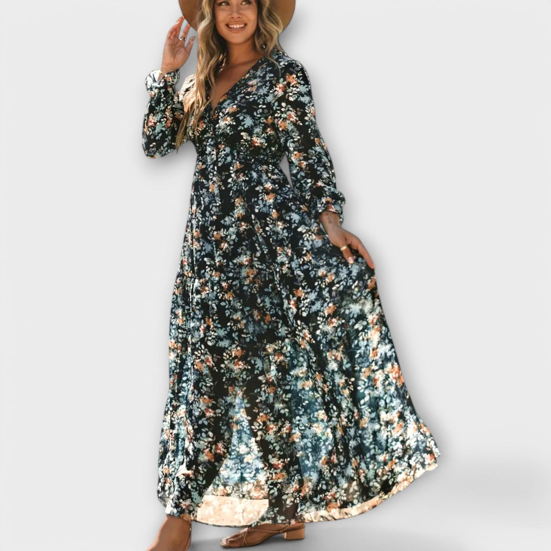Elegant Maxi Dress for Women - Flowing Floor Length Style