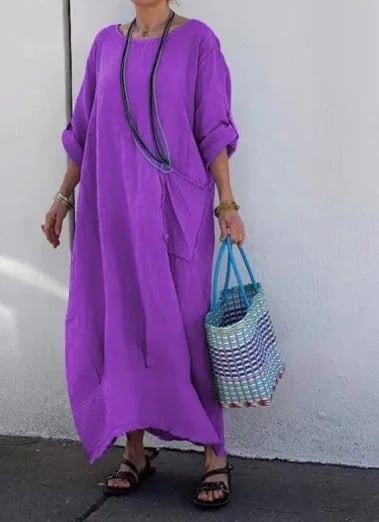Oversized Linen Dress for Women | Breezy Summer Maxi Dress