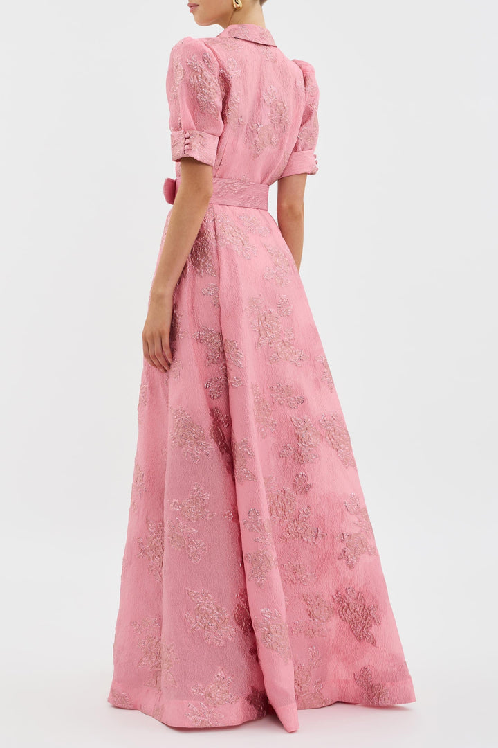 Puff Sleeve Dress | Elegant Short Sleeve Midi for Women