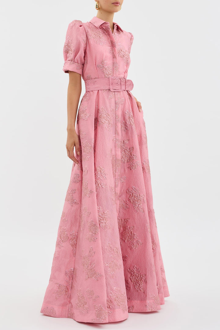 Puff Sleeve Dress | Elegant Short Sleeve Midi for Women