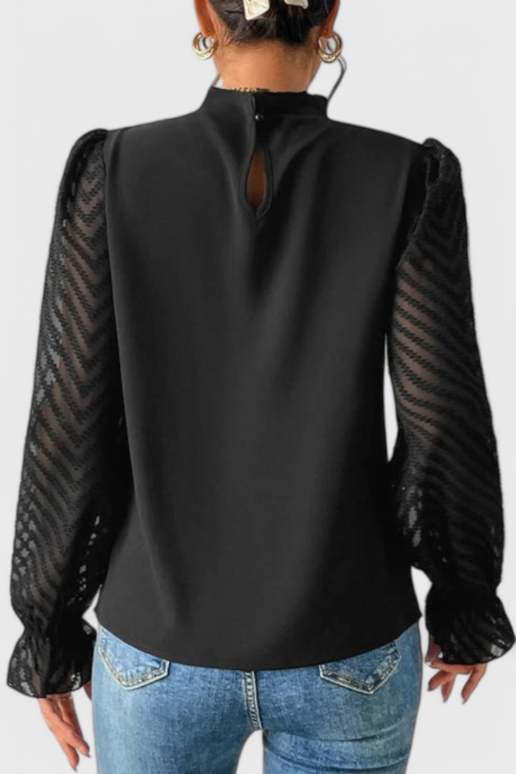 Nautical Blouse With Elegant Accents for Women