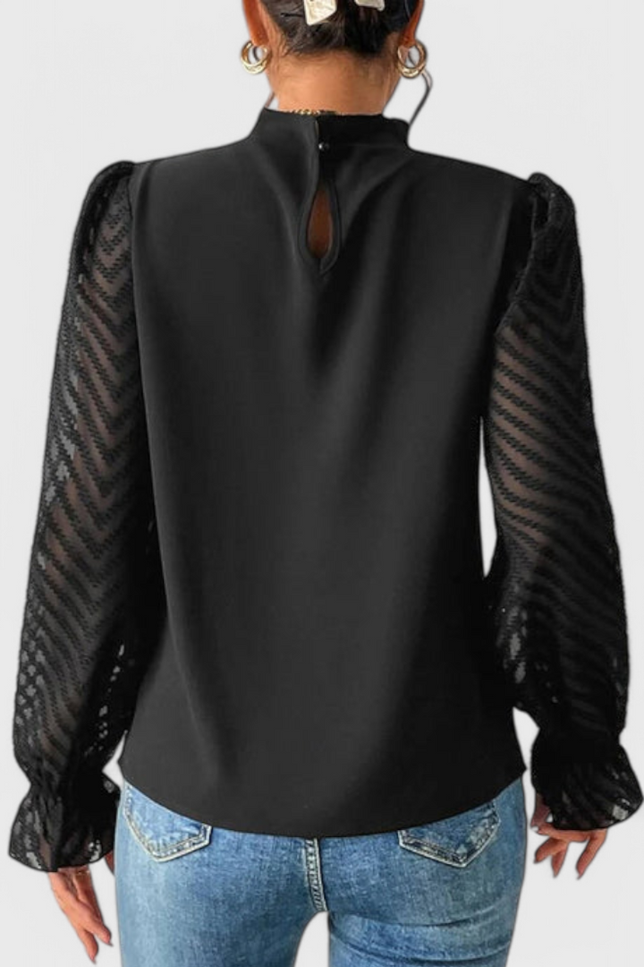 Nautical Blouse With Elegant Accents for Women