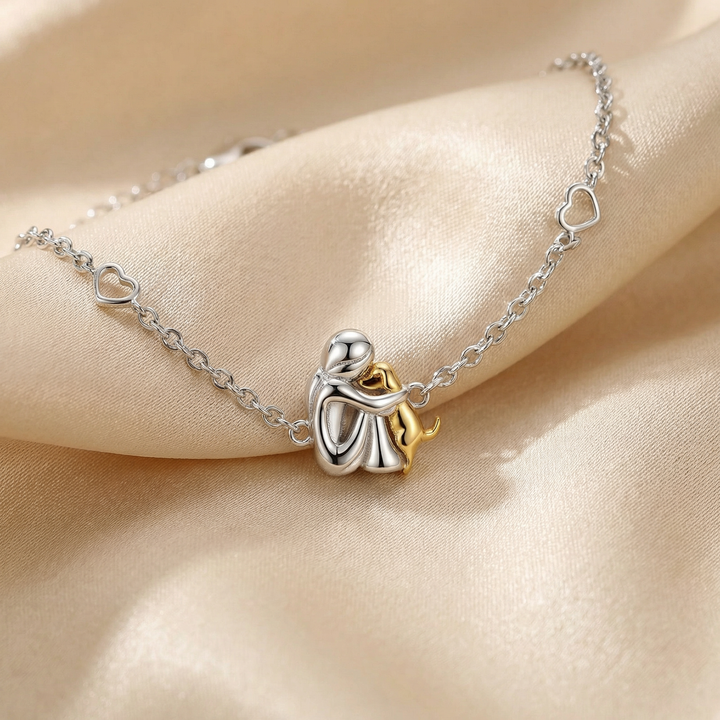 Dog Charm Bracelet Adjustable Gold Silver Pet Lover Gift