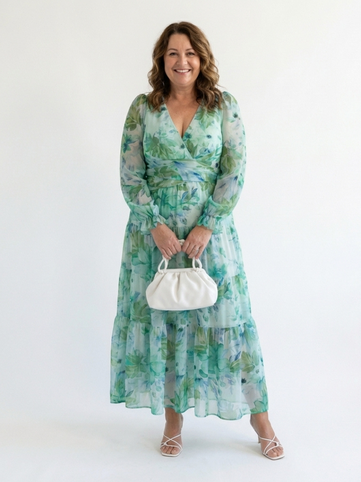 Althea | Long Sleeve Floral Maxi Dress