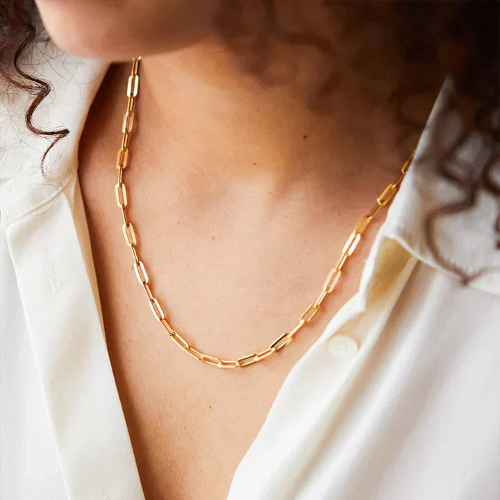 White Gold Chain Necklace - Delicate Layering Jewelry