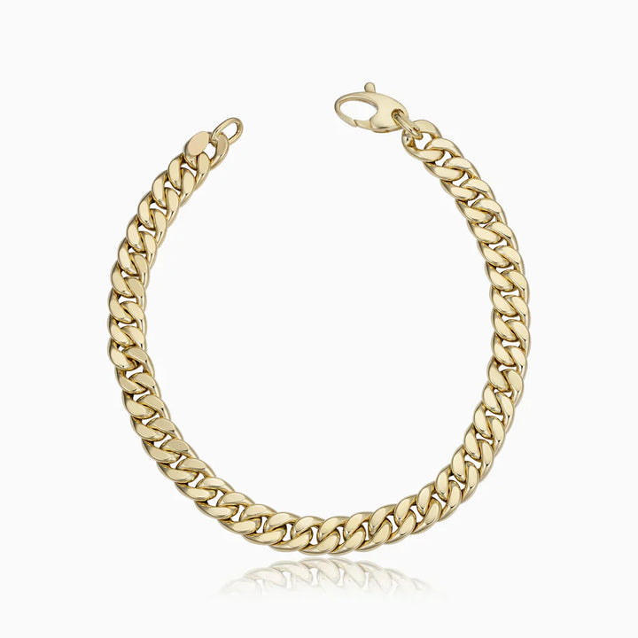 Cuban Link Bracelet in White Gold | Classic Chain Bracelet