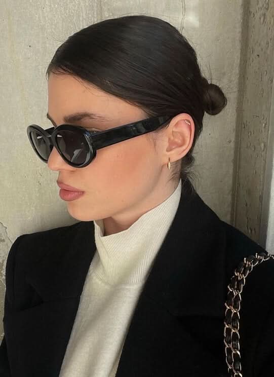 Oval Sunglasses for Women - Vintage Style UV Protection