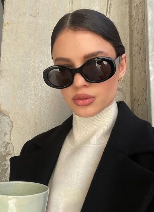 Oval Sunglasses for Women - Vintage Style UV Protection