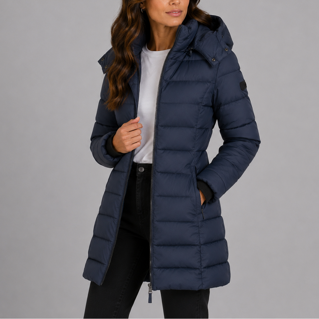 Women's Long Hooded Puffer Jacket, Insulated Winter Coat