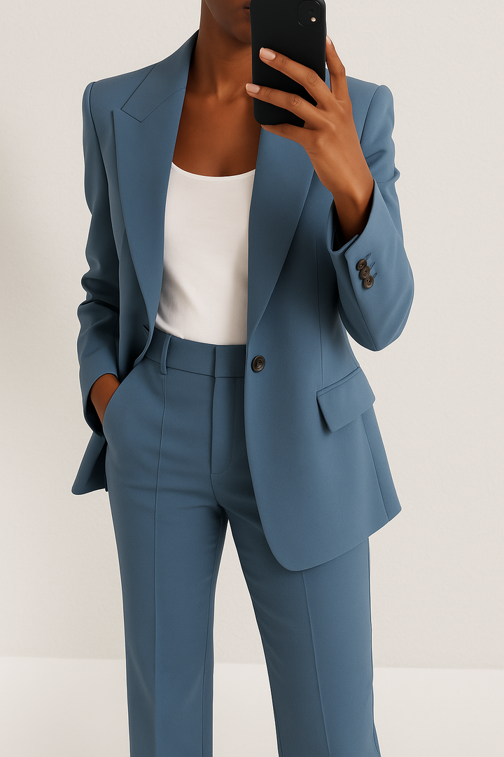 Tailored Blazer and Trouser Set for Women - Professional Suit