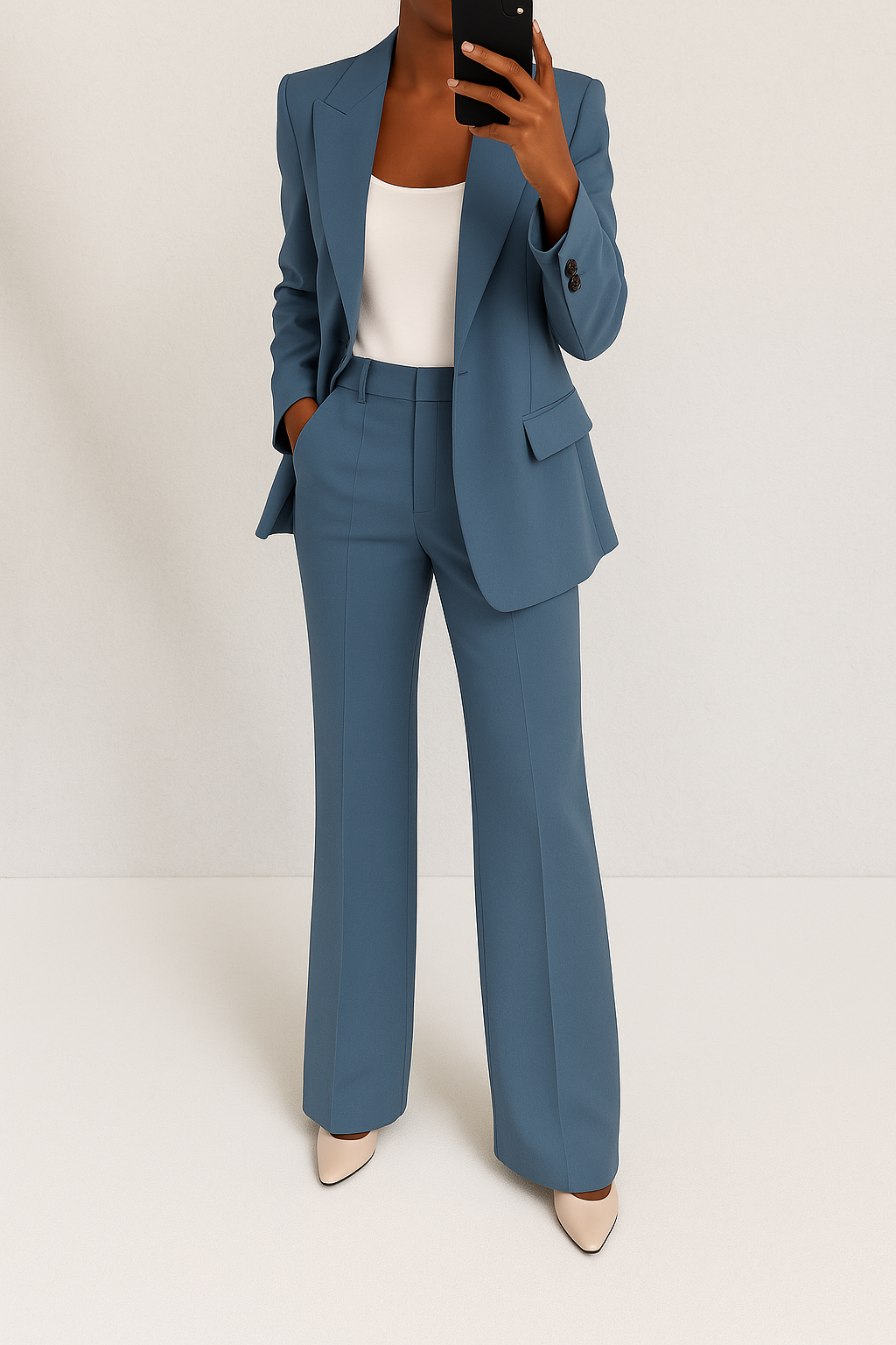 Tailored Blazer and Trouser Set for Women - Professional Suit