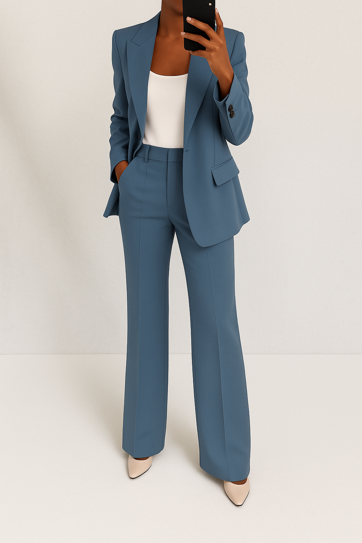 Tailored Blazer and Trouser Set for Women - Professional Suit