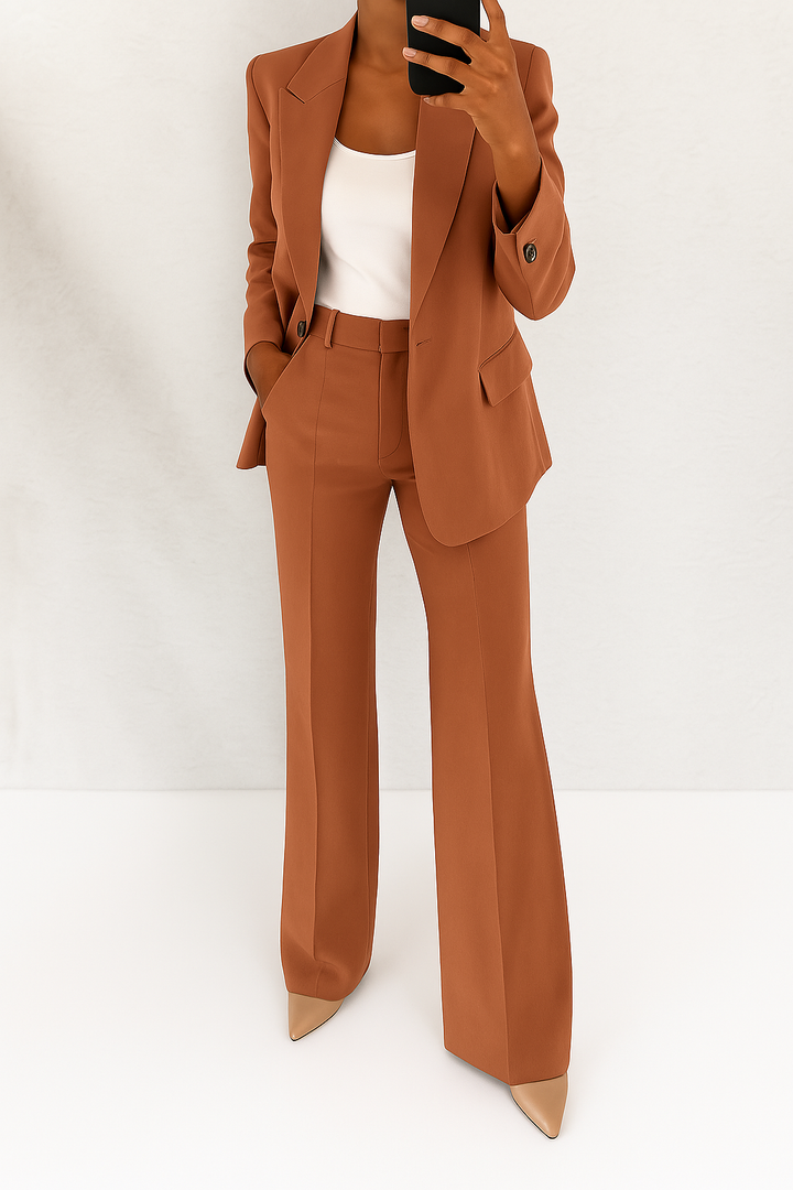 Tailored Blazer and Trouser Set for Women - Professional Suit