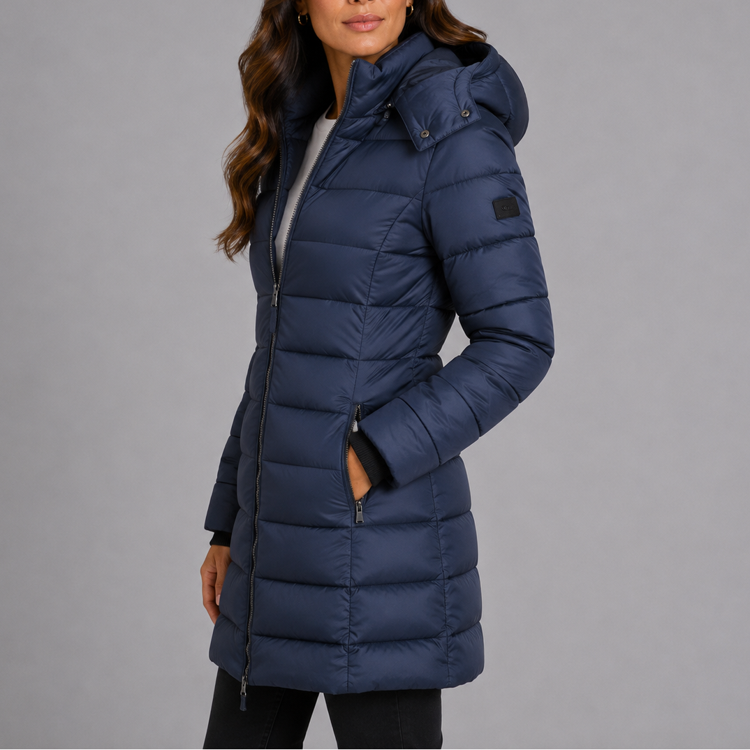 Women's Long Hooded Puffer Jacket, Insulated Winter Coat