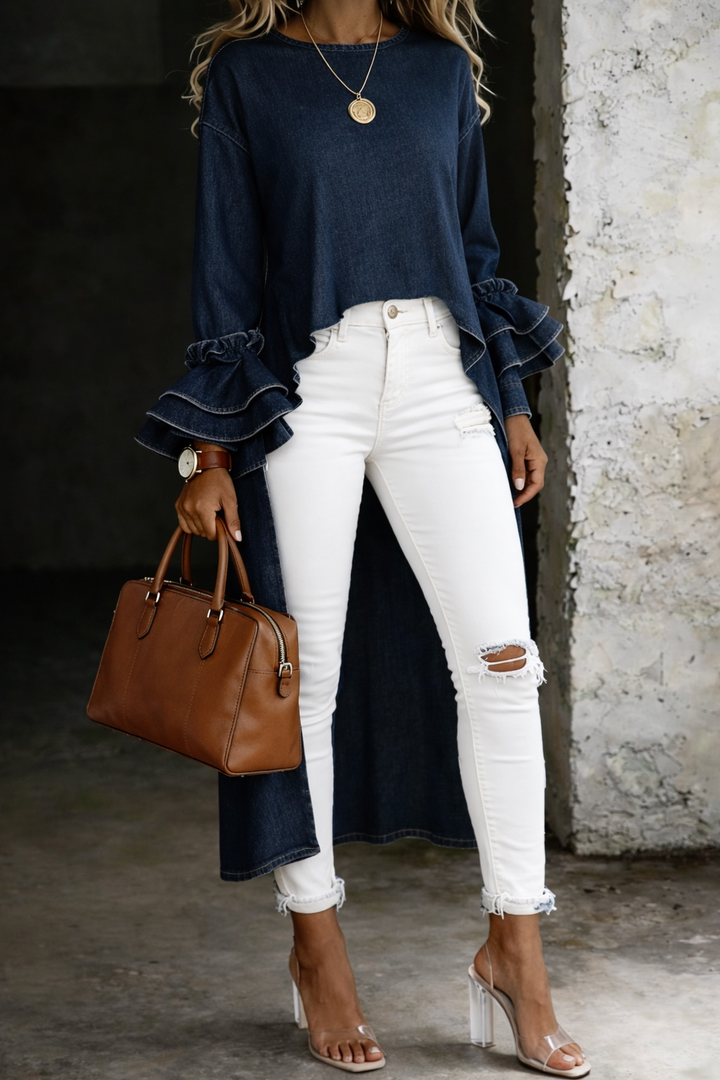 Casual Denim Shirt for Women | Classic Button Down Top