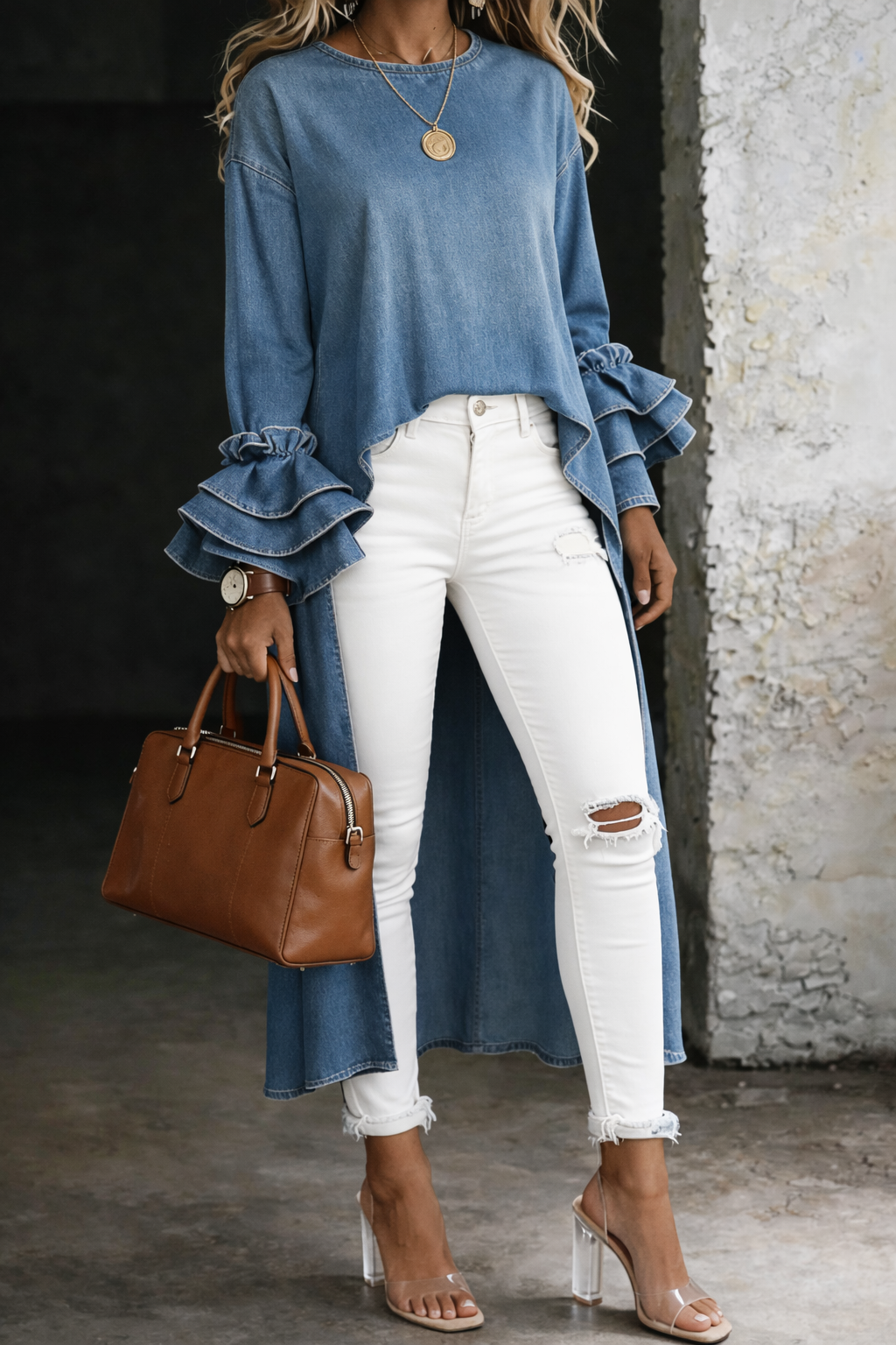 Casual Denim Shirt for Women | Classic Button Down Top