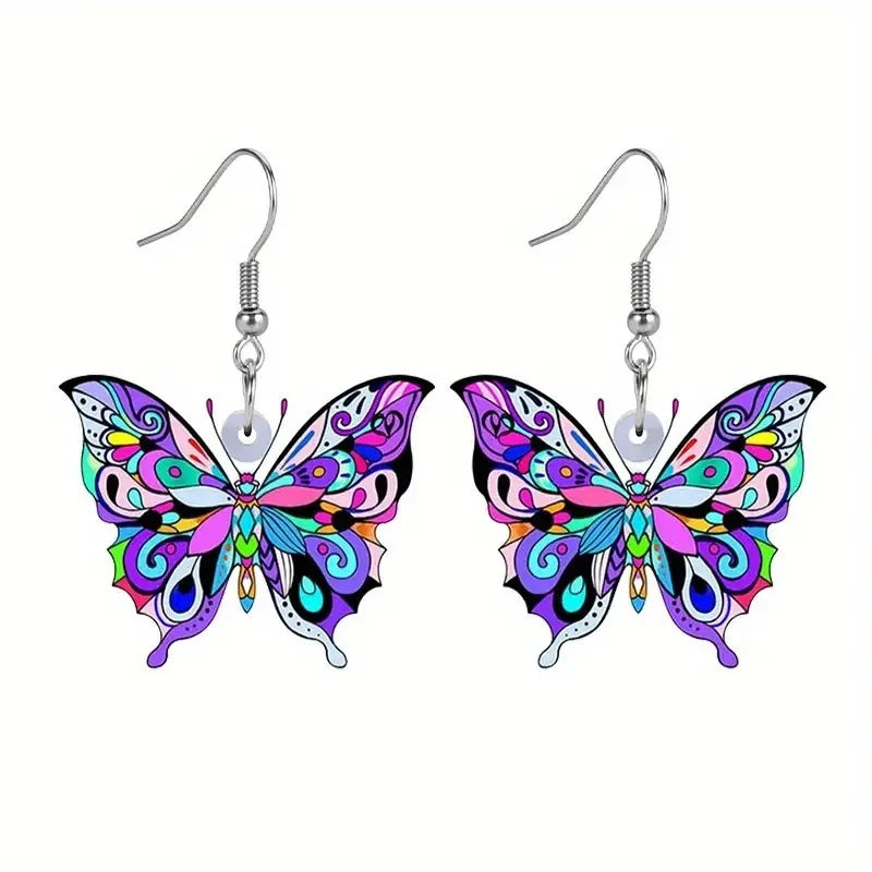 Butterfly Earrings for Women - Colorful Statement Studs