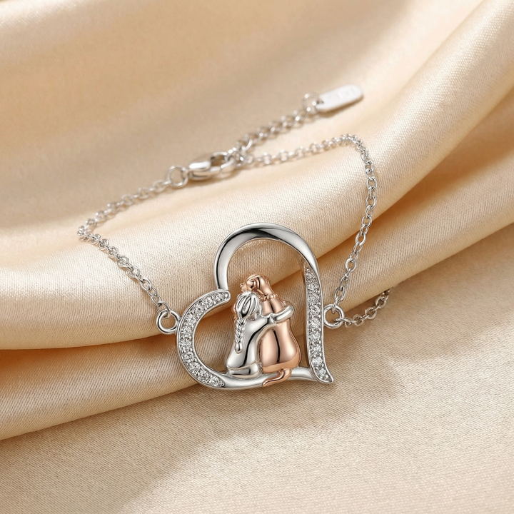Dog Charm Bracelet Silver | Adjustable Pet Lover Jewelry
