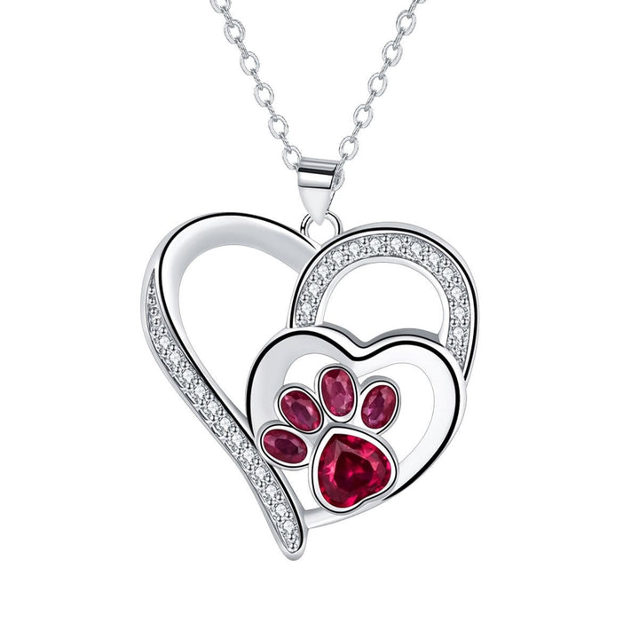 Paw Print Necklace for Pet Lovers - Dainty Animal Jewelry