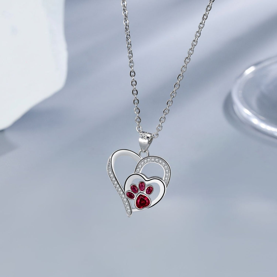 Paw Print Necklace for Pet Lovers - Dainty Animal Jewelry