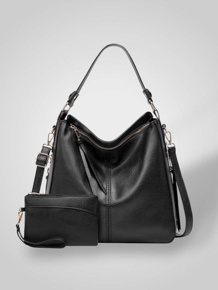 Leather Tote Bag for Women with Multiple Pockets