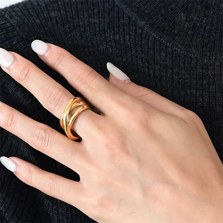 Gold Statement Ring | Elegant Orchid Inspired Design