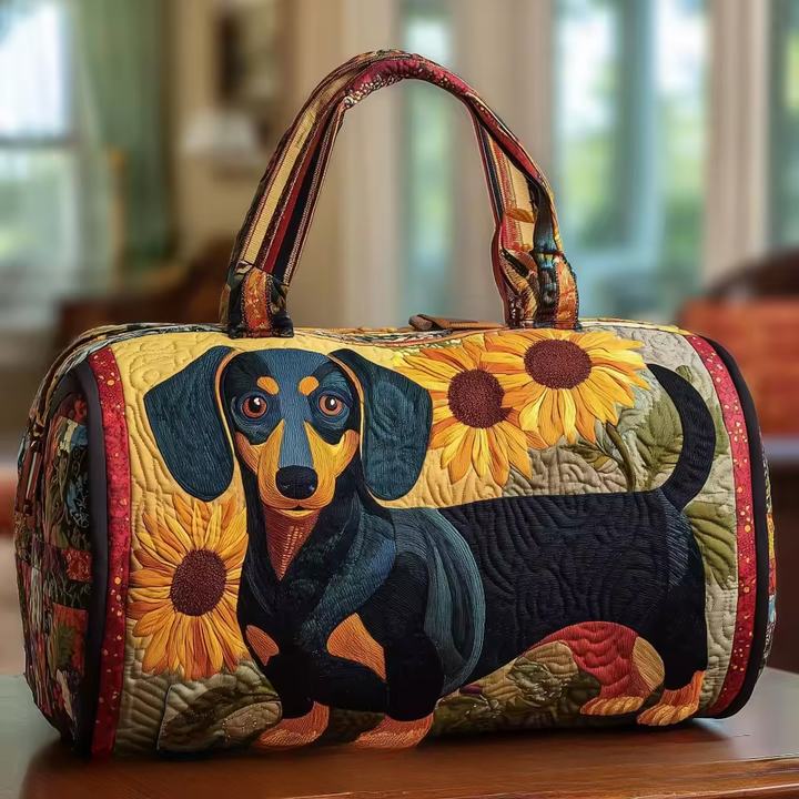 Quilted Weekend Travel Bag - Soft Overnight Duffle for Women