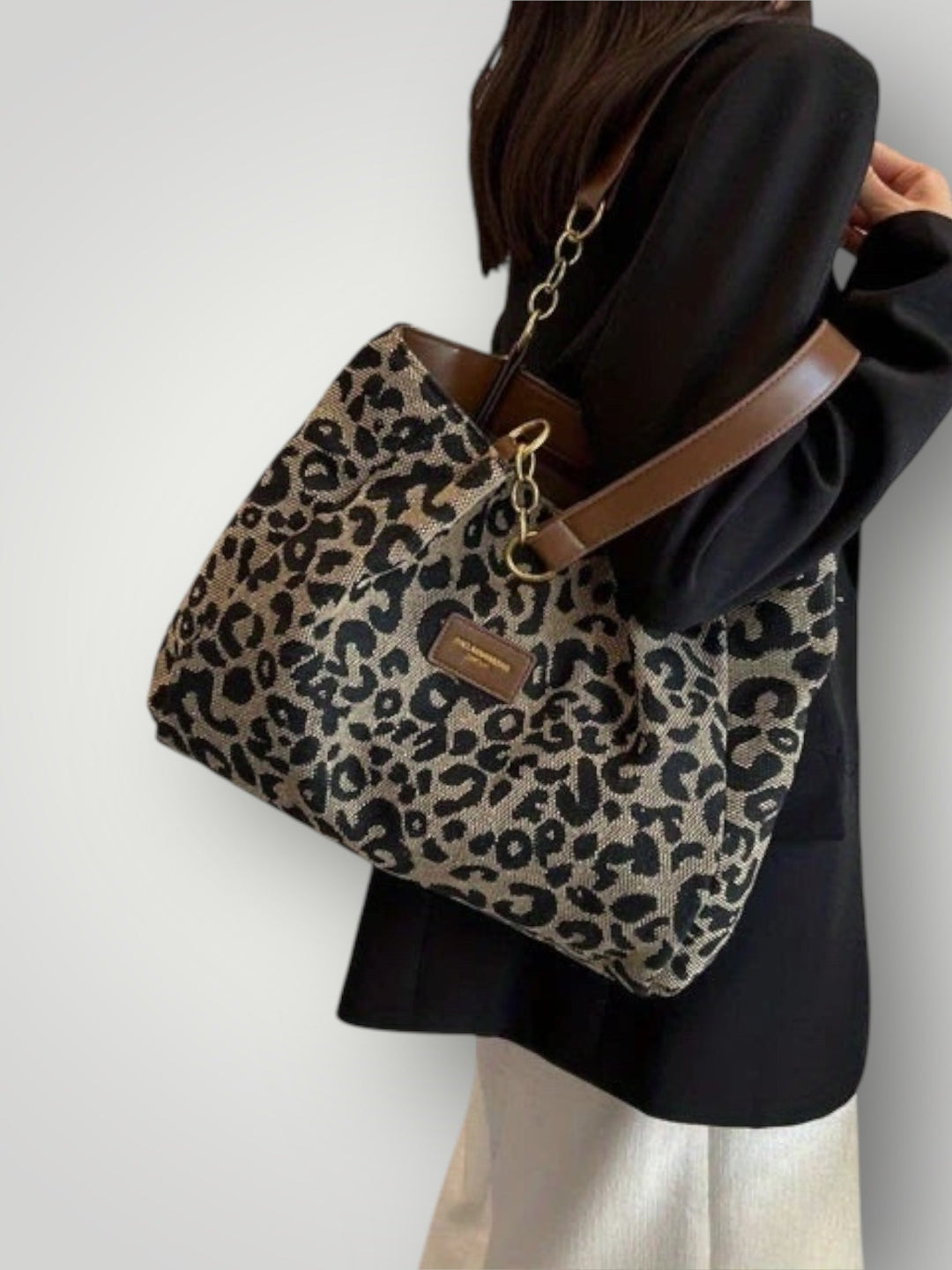Leopard Print Tote Bag - Spacious Everyday Carryall