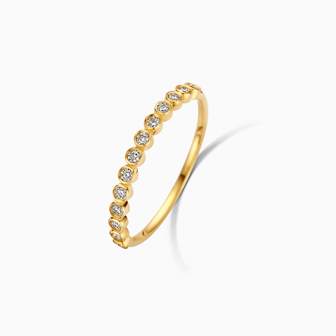 Gold Bubble Ring - Textured Statement Ring for Women