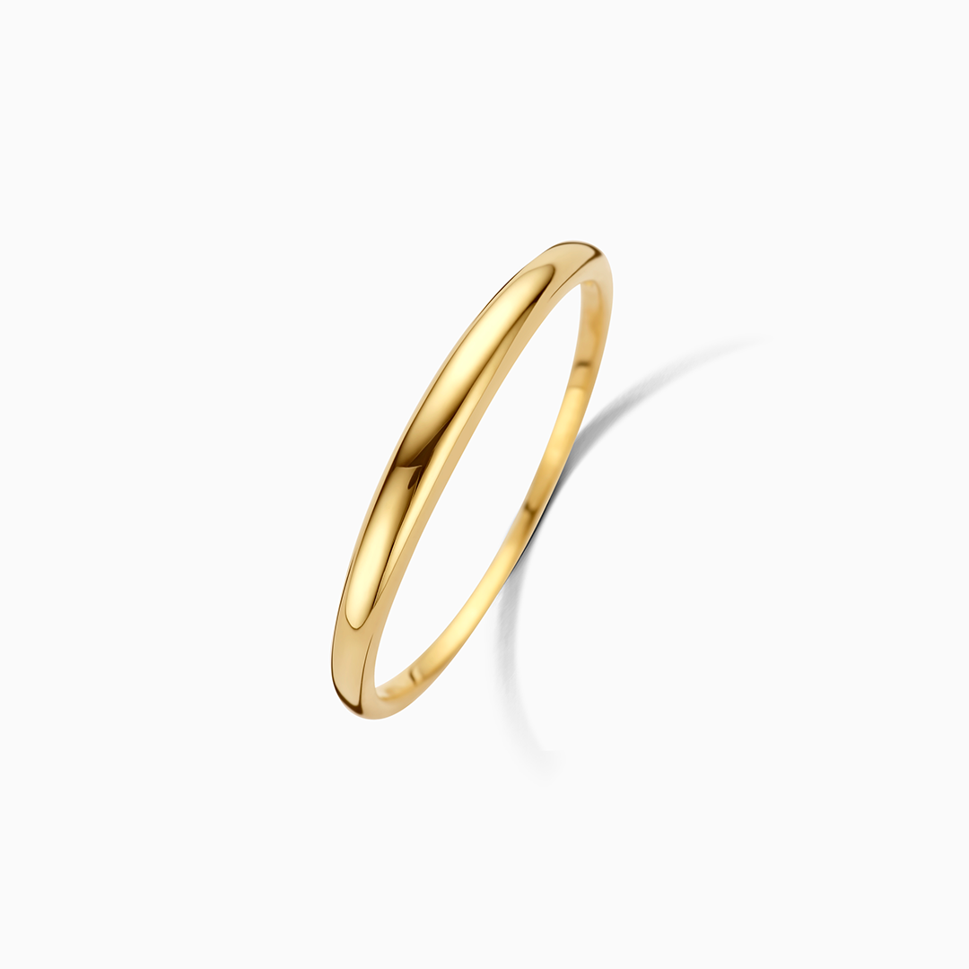 Gold Dome Ring | Slim Minimalist Stacking Ring for Women