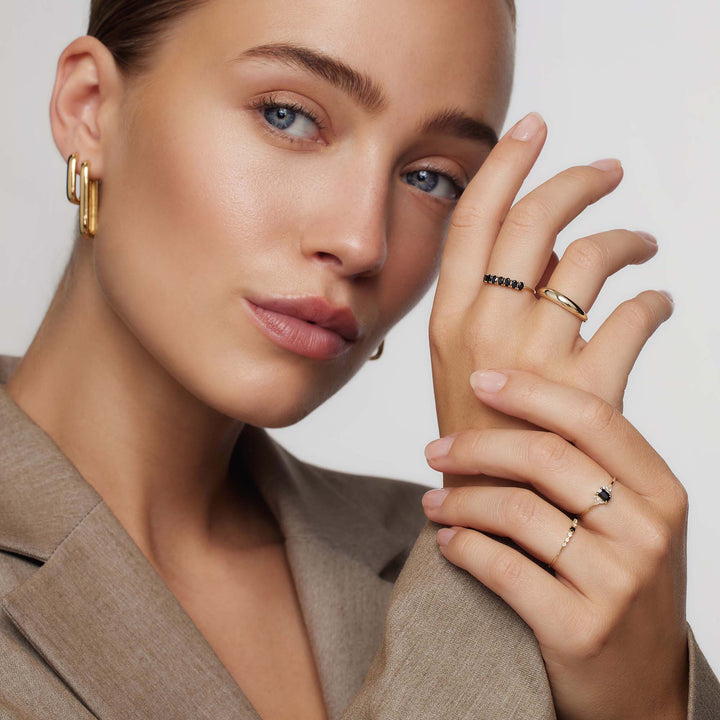 Gold Statement Ring | Rock Solid Textured Design