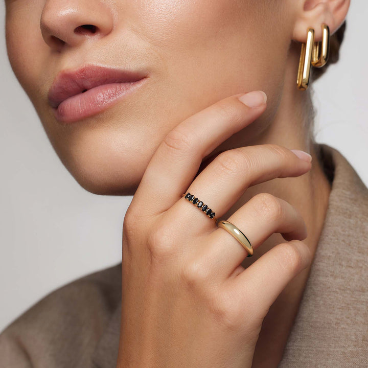 Gold Statement Ring | Rock Solid Textured Design