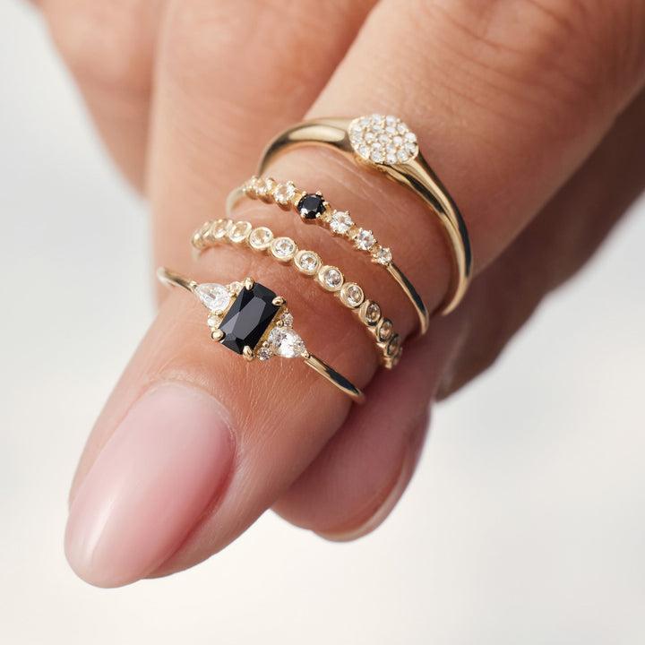 Gold Bubble Ring - Textured Statement Ring for Women
