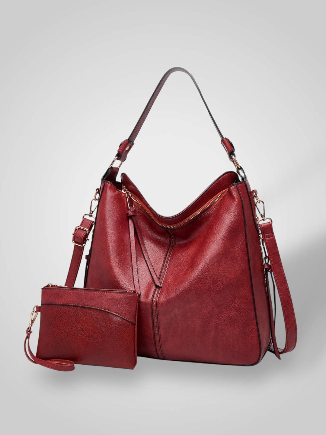 Leather Tote Bag for Women with Multiple Pockets