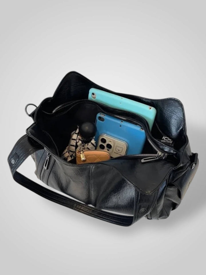 Vegan Leather Shoulder Bag - Spacious Everyday Handbag