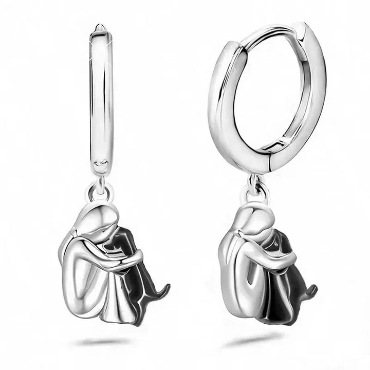 Dog Hug Dangle Earrings for Pet Lovers