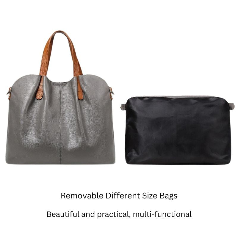 Genuine Leather Handbag for Women - Soft Cowhide Shoulder Bag