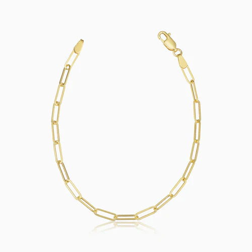 White Gold Link Bracelet | Venice Chain Bracelet for Women