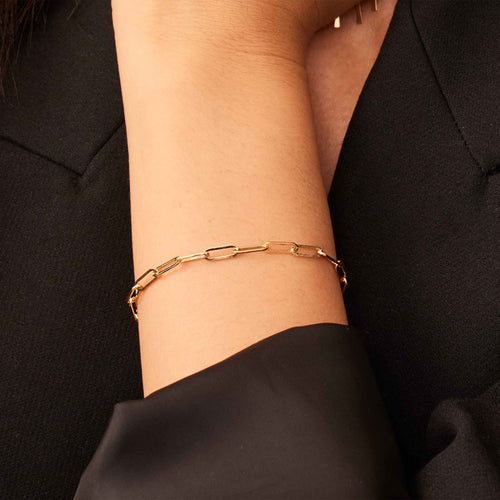 Gold Link Bracelet | Classic Chain Bracelet for Women