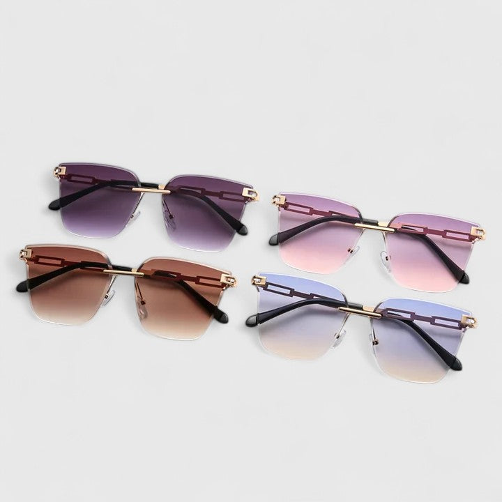 Cat Eye Sunglasses with Gradient Lenses - Lightweight Frame