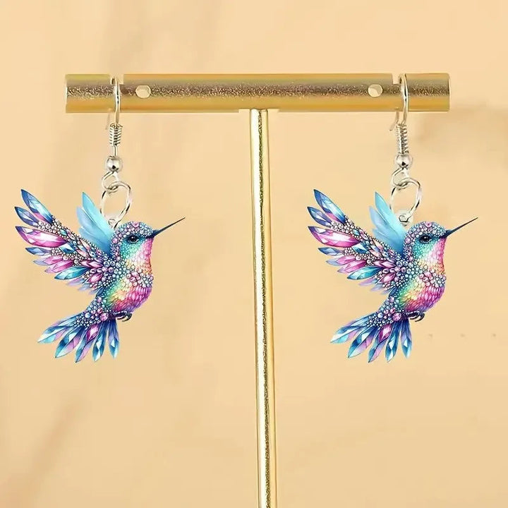 Hummingbird Dangle Earrings | Lightweight Nature Inspired Jewelry