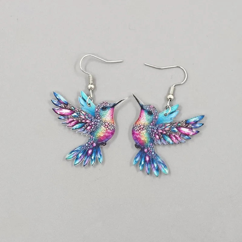 Hummingbird Dangle Earrings | Lightweight Nature Inspired Jewelry