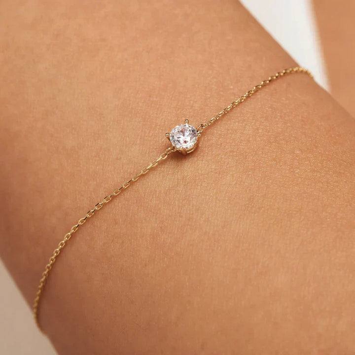 Moissanite Gold Bracelet | Delicate Everyday Jewelry for Women