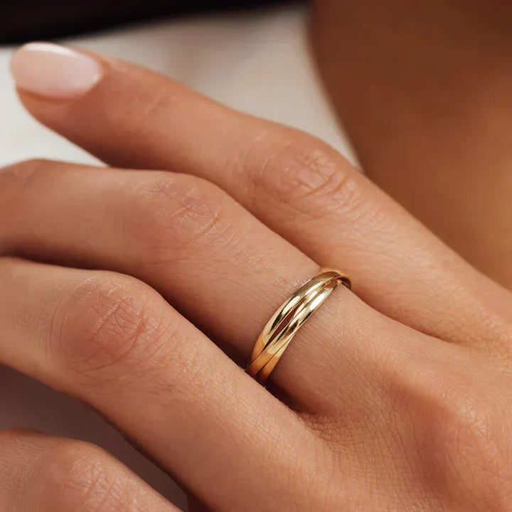 Gold Stacking Ring - Delicate Léna Trielle Band