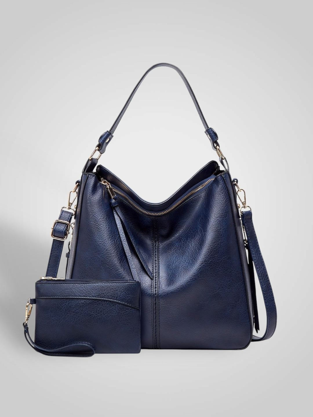 Leather Hobo Bag for Women - Anti-Theft Shoulder Bag