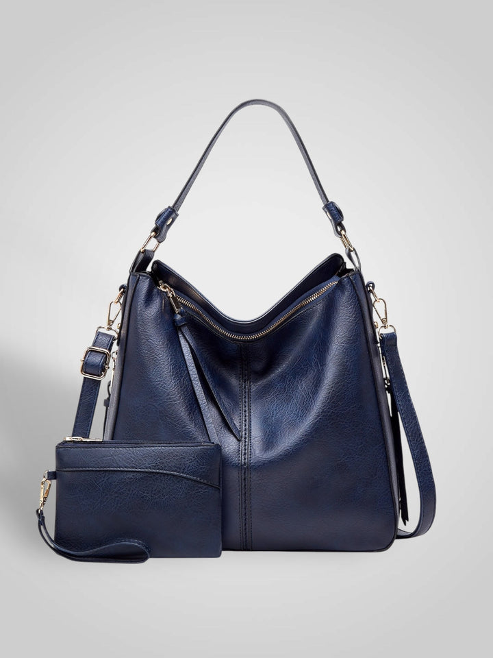Leather Hobo Bag for Women - Anti-Theft Shoulder Bag
