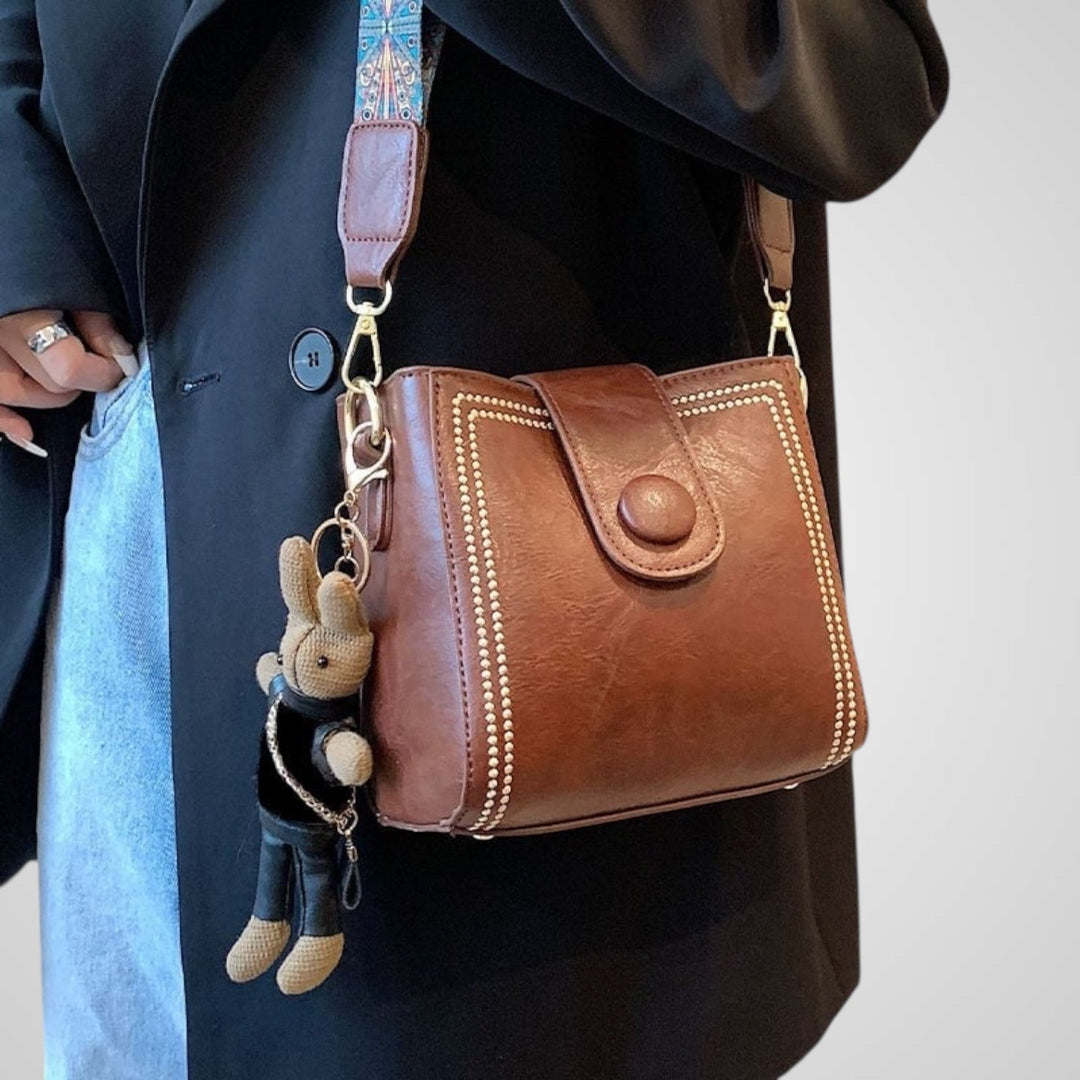 Retro Crossbody Bag with Adjustable Wide Shoulder Strap