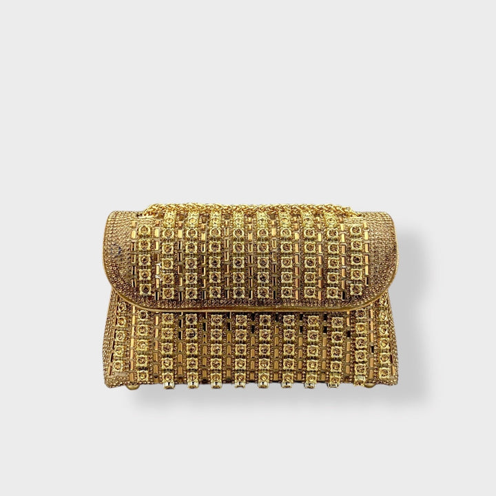 Chain Shoulder Bag with Crystal Embellishments for Women