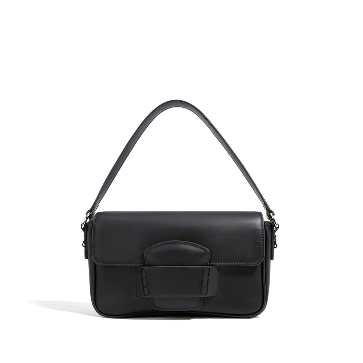 Small Leather Crossbody Bag with Flap Closure for Women