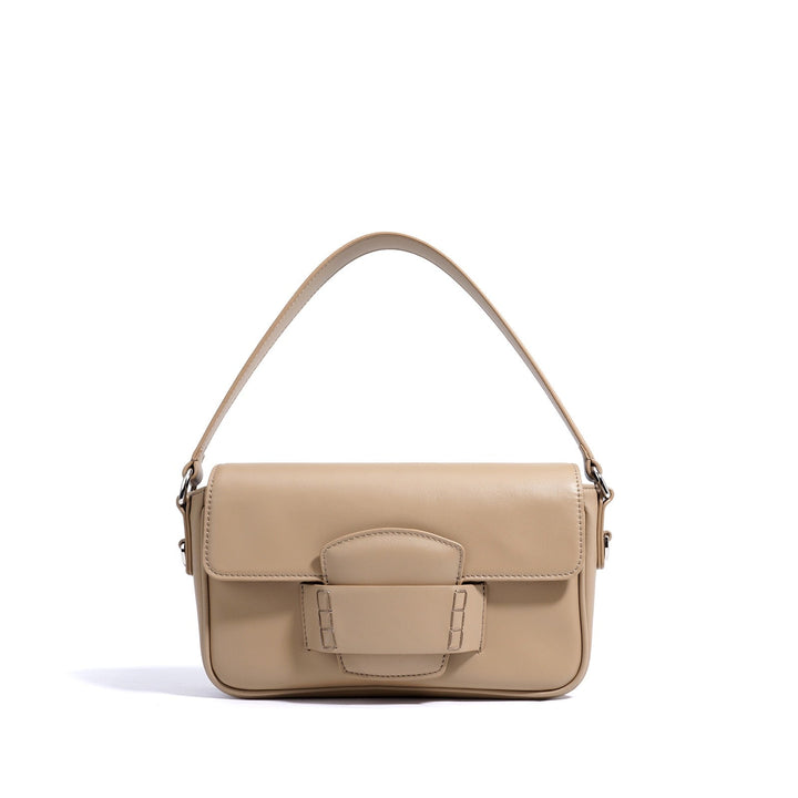 Small Leather Crossbody Bag with Flap Closure for Women
